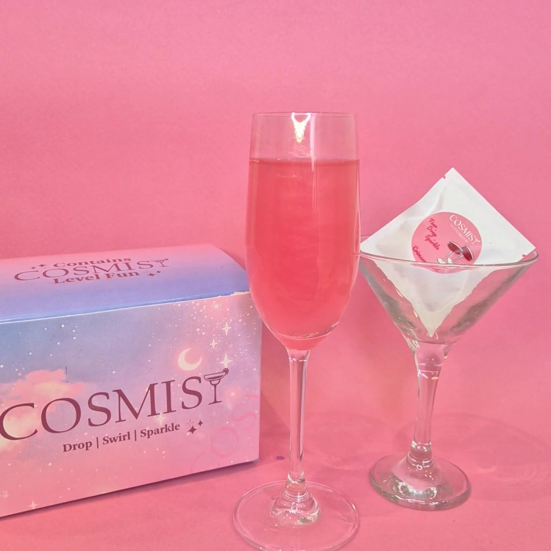 Cosmist Sparkle Bombs — Aurora Rose (Light Red)