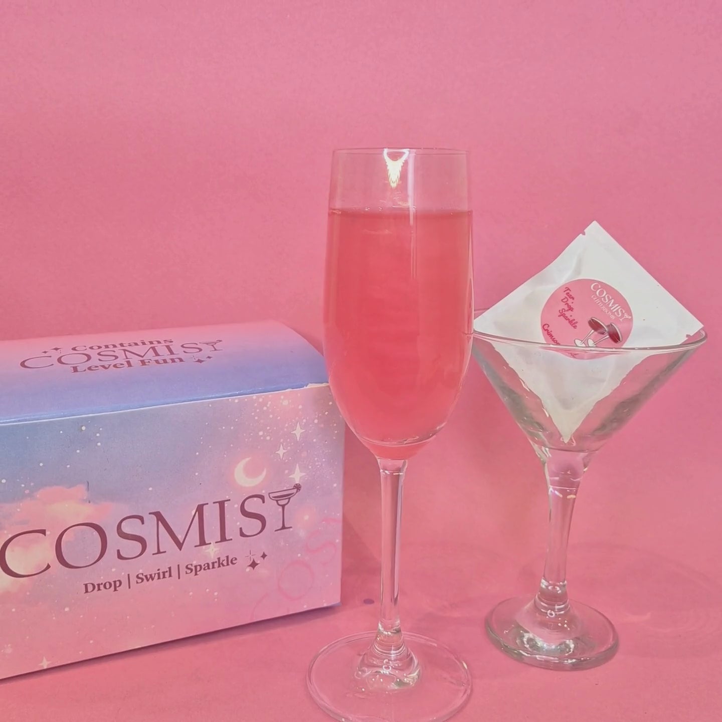 Cosmist Sparkle Bombs — Aurora Rose (Light Red)